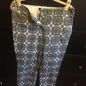 JCrew City Fit patterned pants